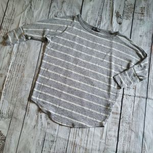 Market & Spruce White Black Top Women Size S Stripes